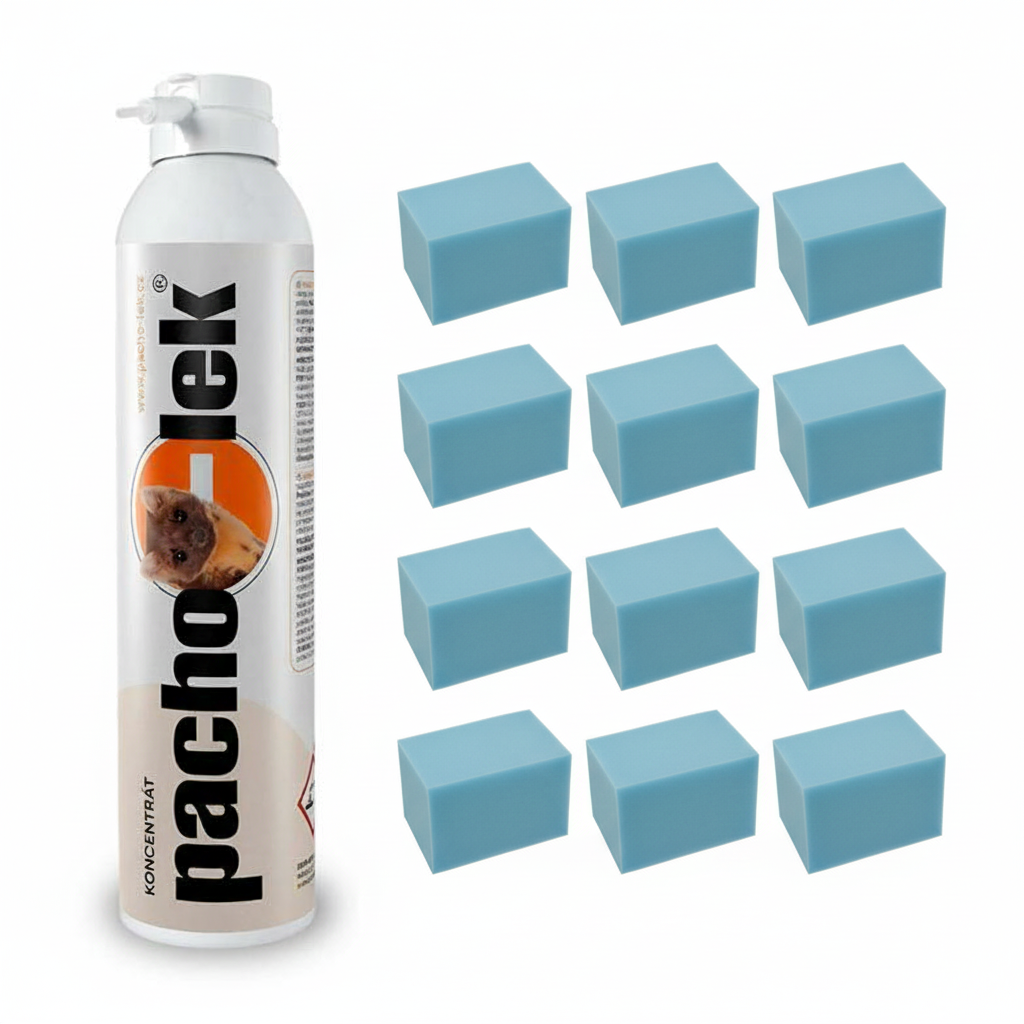 Sada pachového ohradníku na kuny Pacholek s 12 ks molitanových nosičů pachu