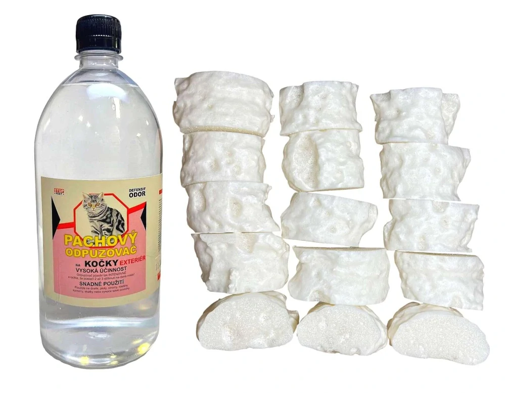 Velká sada pachových ohradníků na kočky 1000 ml.