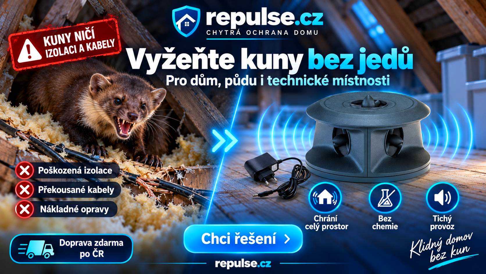 3D odpuzovač kun a myší